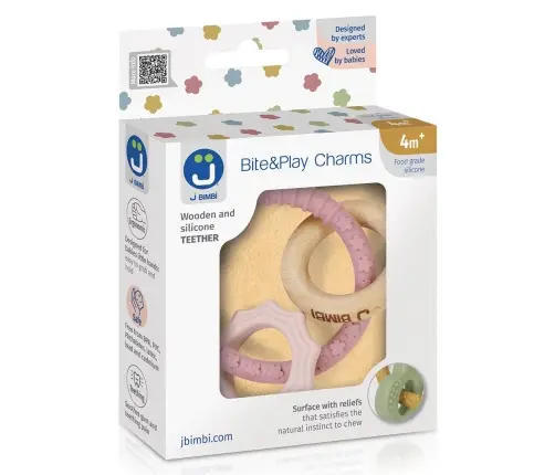 Teether Bite&Play charms gum massager 4m+ star