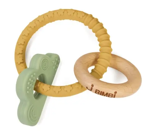 Teether Bite&Play charms gum massager 4m+ cloud