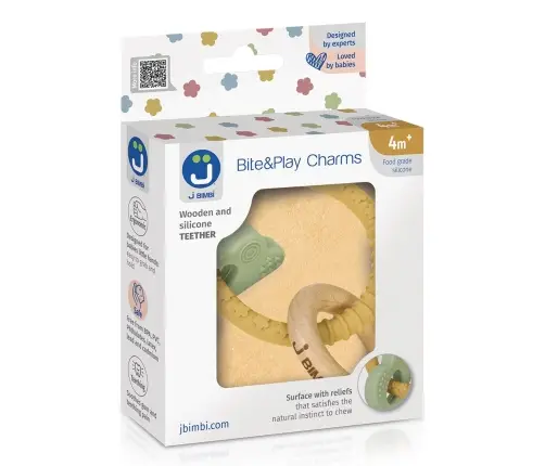 Teether Bite&Play charms gum massager 4m+ cloud