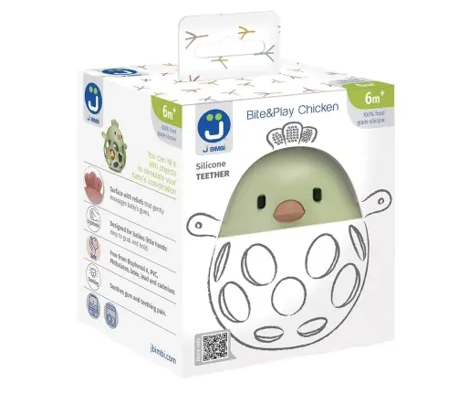 Teether Bite&Play chicken gum massager 6m+ pistachio