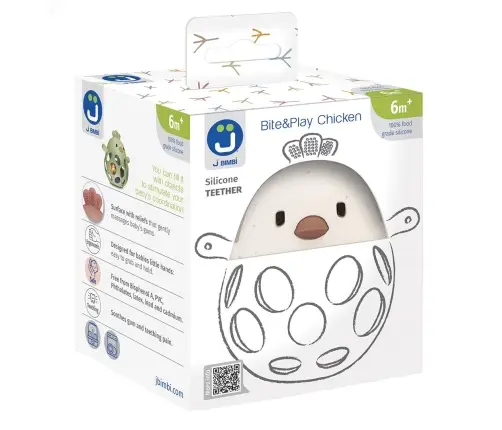 Teether Bite&Play chicken gum massager 6m+ smarties