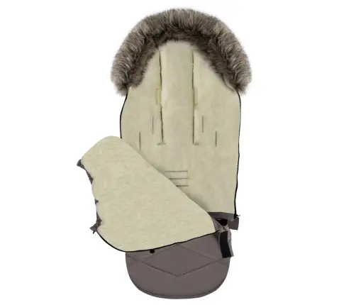 Zaffiro Stroller Footmuff Expandable GrowUP Nordico taupe