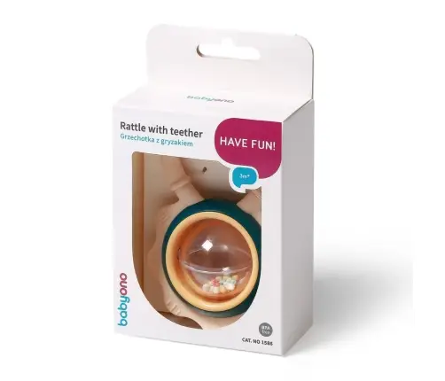 BabyOno rattle with teether Multicolor