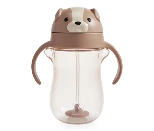 Munchkin joogipudel kõrre ja raskusega 296ml Dog Beige