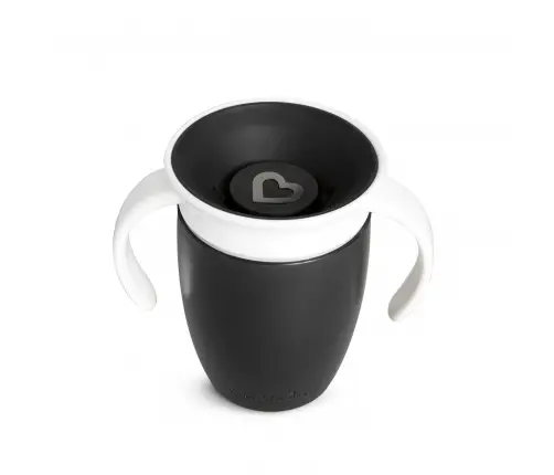 Munchkin harjutustass sangadega 207ml, Black/White