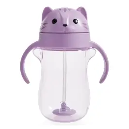 Munchkin joogipudel kõrre ja raskusega 296ml Cat Pink