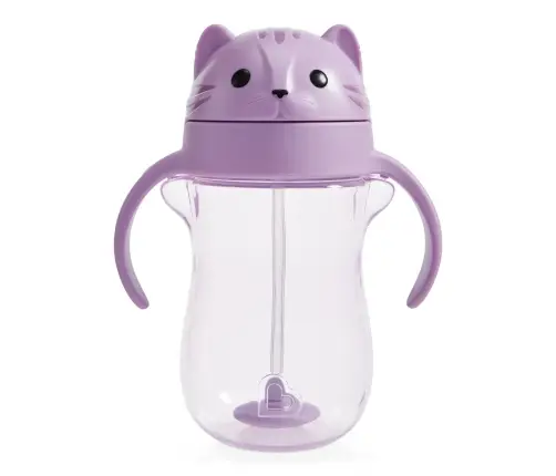 Munchkin joogipudel kõrre ja raskusega 296ml Cat Pink