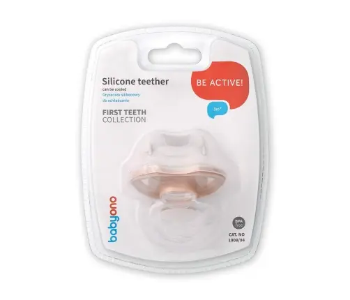 BabyOno silicone teether Beige