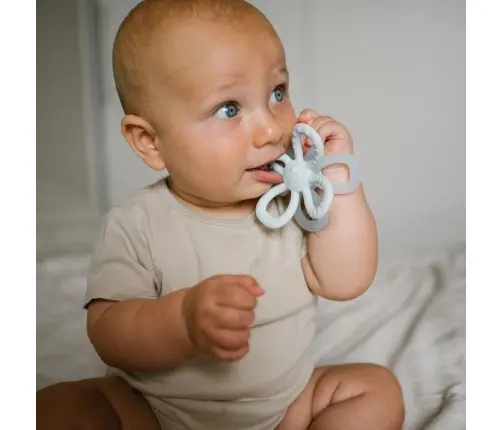 BabyOno silikoonist närimisrõngas Lill Sinine