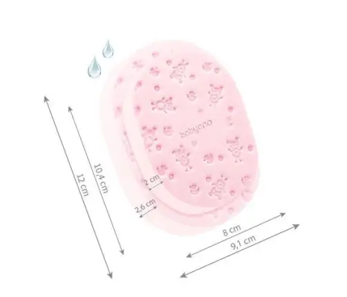BabyOno baby bath sponge Pink