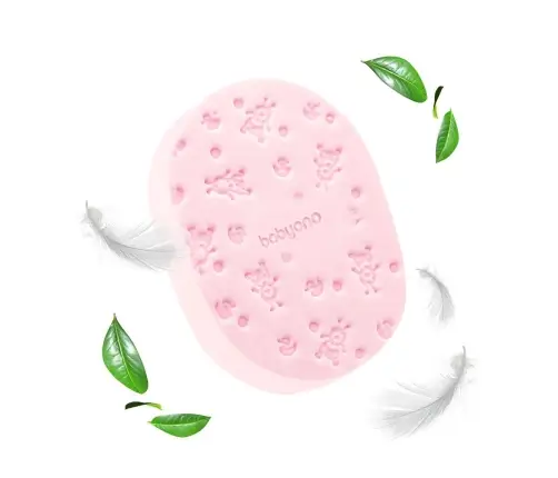 BabyOno baby bath sponge Pink