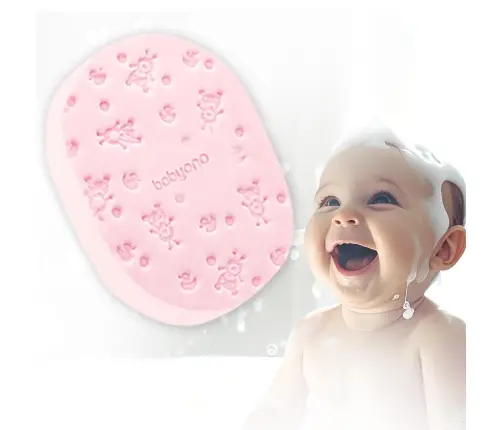BabyOno baby bath sponge Pink