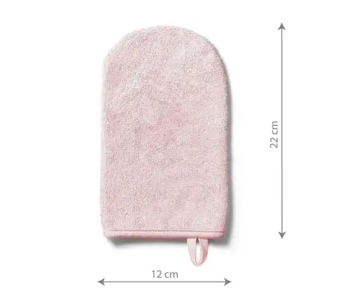 BabyOno Bamboo baby wash mitt Pink