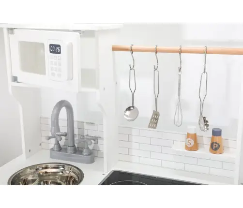 PolarB puidust mänguköök heli ja valgusega, Valge