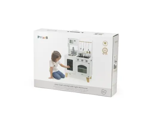 PolarB puidust mänguköök heli ja valgusega, Valge