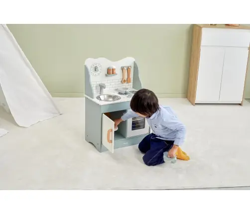 PolarB puidust mänguköök roheline