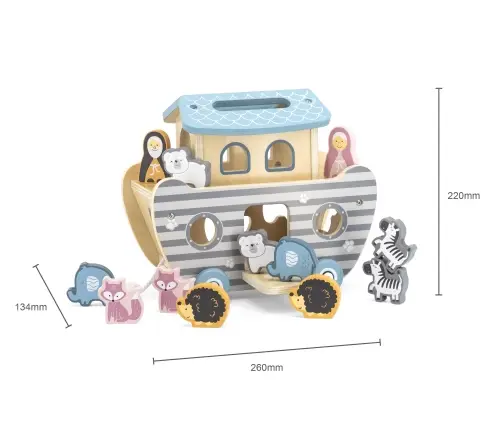 PolarB puidust sorteerimismäng Noa laev