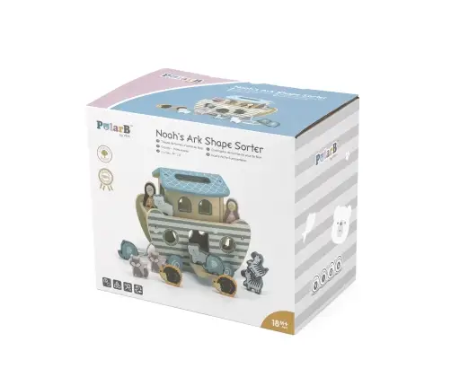 PolarB puidust sorteerimismäng Noa laev