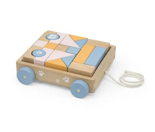 PolarB Pull Along Block Wagon