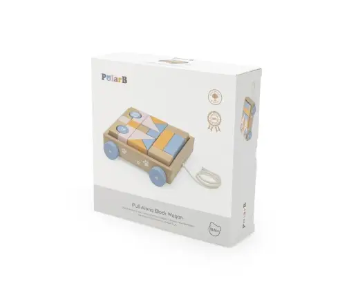 PolarB Pull Along Block Wagon