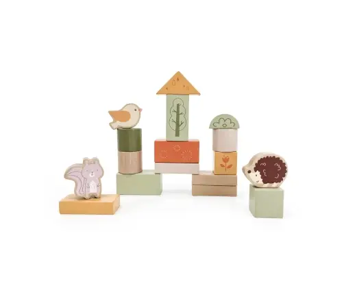 PolarB puidust ehitusklotsid 50tk, Roheline Mets