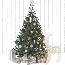Christmas trees and toys