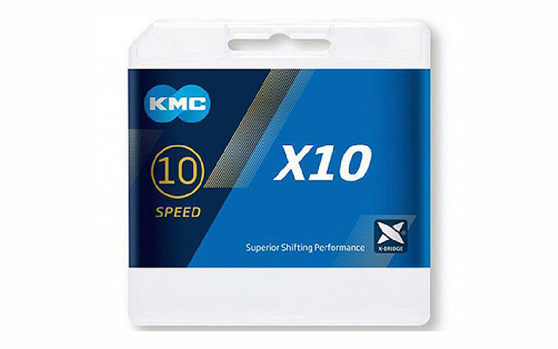 Ķēde KMC X10 Silver Black  4715575883960