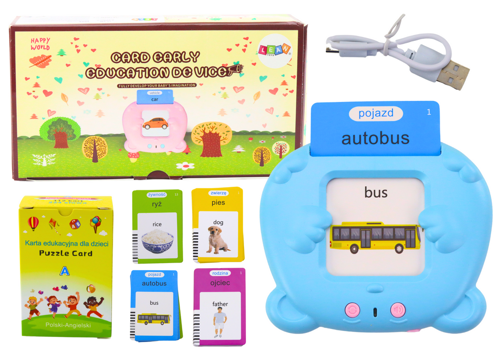 Tablet for Educational Cards Learning Polish